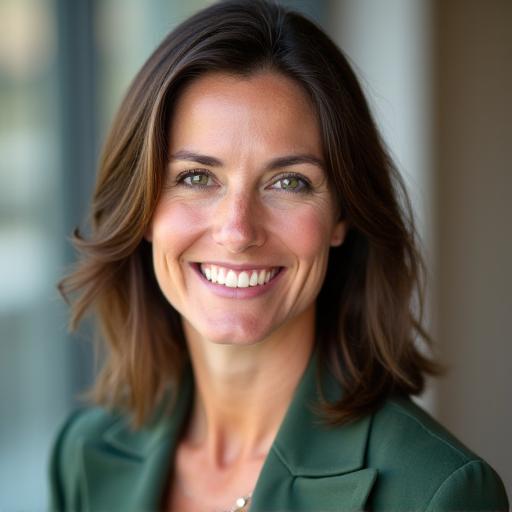 Professional headshot of Elena Carter, a smiling woman in her 40s.