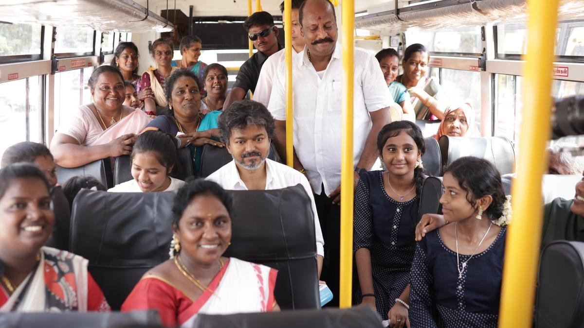 Tamil Nadu CM Vijay launches Vettri Payanam scheme, expanding no-fare bus travel for women